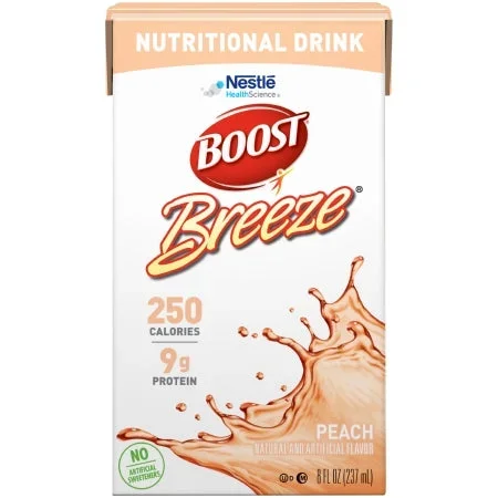 Nestle Healthcare Nutrition Boost Breeze Oral Supplement Peach Flavor 8 oz. Carton Ready to Use – 10043900186402