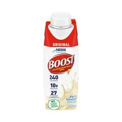 Nestle Healthcare Nutrition Oral Supplement Boost® Original Very Vanilla Flavor Ready to Use 8 oz. Carton, 6 Bottles/Pack, 4 Packs/Case