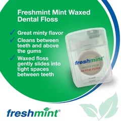 New World Imports Dental Floss Freshmint 12 Yard Mint Flavor, 12 EA/PK - Image 2