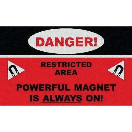 Newmatic Medical “DANGER” Carpeted Floor Mat 3 X 5 Foot Black / Red / White – DCF
