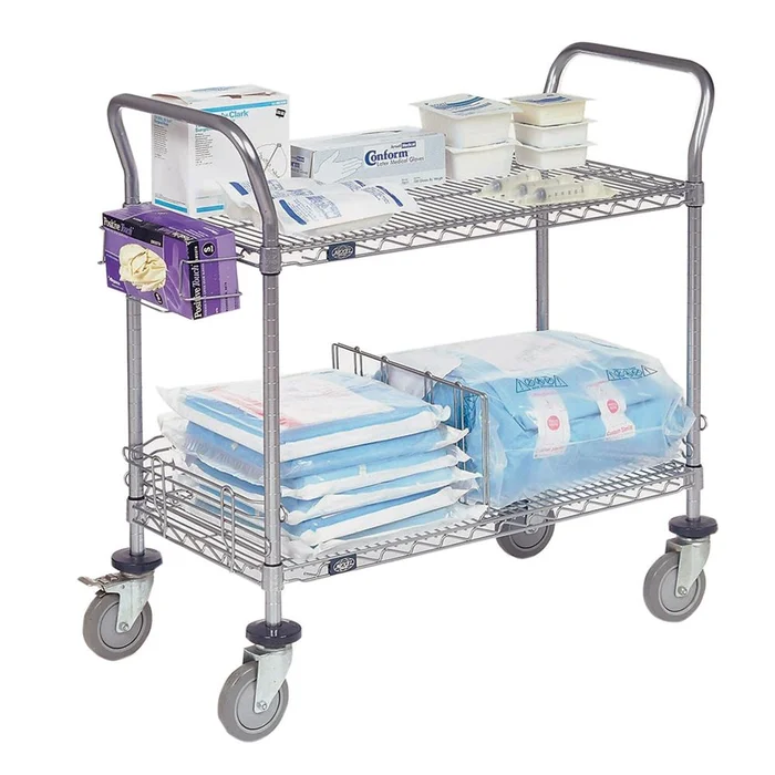 Nexel Wire Carts Nexel Wire Carts, 2 Shelves, 48″W x 24″D – 930639