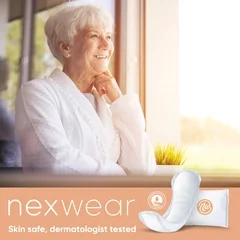 Nexwear Bladder Control Pad – 10 Length Moderate Absorbency with Superabsorbant Core, One Size Fits Most, 30/PK - Image 2