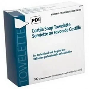 Nice Pak Products PDI Castile Soap Towelette: 100 Count, 2″ x 2-1/4″