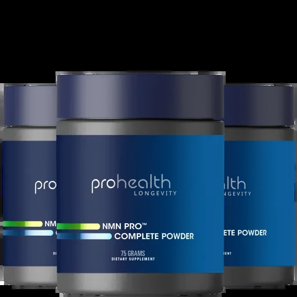 NMN Pro™ Complete – Uthever® NMN, Trans-Resveratrol, TMG – 75 grams – 3-Pack