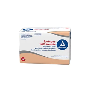 Non-Safety Syringe with Needle – 1cc Luer Lock – 25G. 5/8″, 800/Case