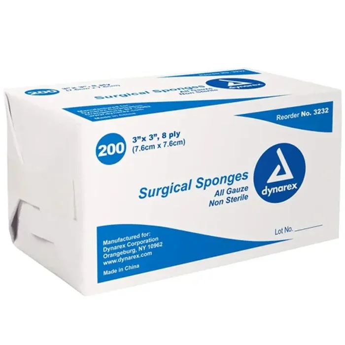 Non-Sterile Gauze Sponges 8-Ply, 200/Bag