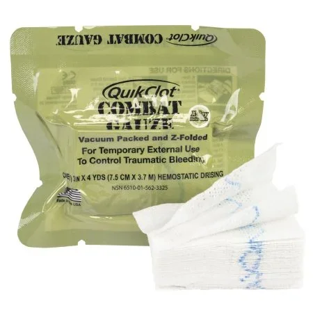 North American Rescue GAUZE, HEMOSTATIC COMBAT QUIKCLOT Z-FOLD – 30-0039
