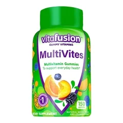 Northwest Natural Products Multivitamin Supplement Vitafusion® MultiVites® Vitamin A / Ascorbic Acid / Vitamin D 2500 IU – 800 IU – 20 mg Strength Gummy 150 per Bottle Assorted Fruit Flavors