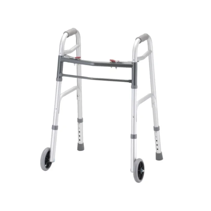 Nova Medical 4090 2-Button Folding Walker – Petite Adult – 4ft 7in – 5ft