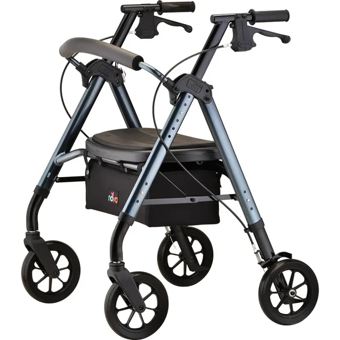 Nova Medical 4264 Star 8 DX Extra Wide Rollator Walker – 450 lb Capacity