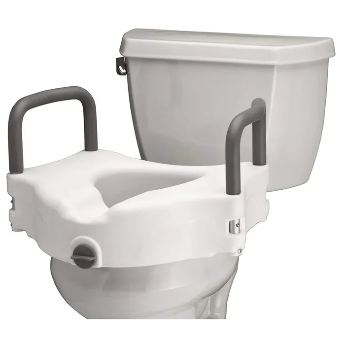 Nova Medical Elevated Raised Toilet Seat with Removable & Padded Handles