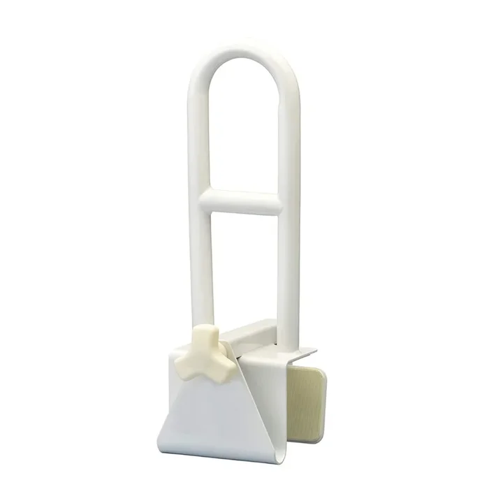 Nova Medical Tub Grab Bar with Clamp – White 19 Inch Height