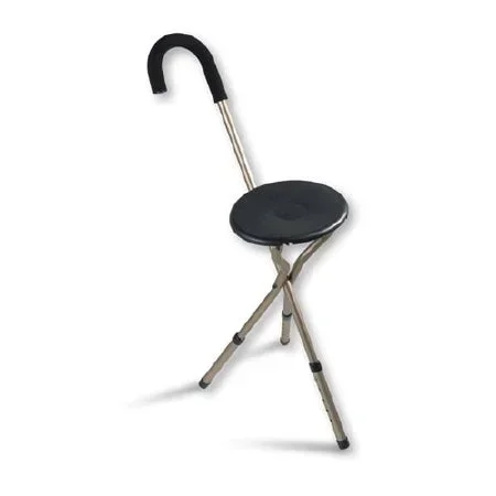 Nova Ortho-Med NOVA Seat Cane Nova Aluminum 35 to 39 Inch Height Black / Silver – 3091