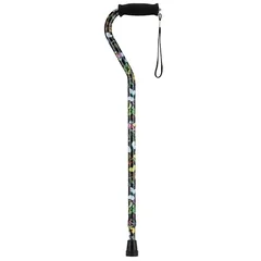 Nova Ortho-Med Offset Cane Nova Aluminum 30 to 39 Inch Height Butterflies Print, 12/CS
