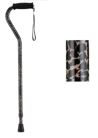 Nova Ortho-Med Offset Cane Nova Aluminum 30 To 39 Inch Height Leopard Print – 1070LP