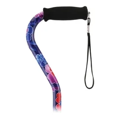 Nova Ortho-Med Offset Cane Nova Aluminum 30 to 39 Inch Height Maui Flowers Print, 2/CS