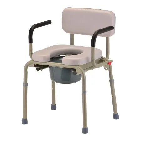 Nova Ortho-Med Seat, Commode Padded Drop Arm Gry (1/Ea) – 8901W