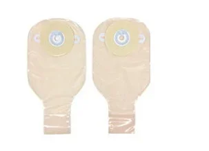 Nu-Hope Laboratories Nu-Flex Ostomy Drainage Pouch One-Piece System 11 Inch Length 1 Inch Stoma, Round Drainable Deep Convex, Pre-Cut – 7808-DC