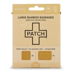 Nutricare Adhesive Strip Patch 2 X 3 Inch / 3 X 3 Inch Bamboo Rectangle / Square Tan Sterile, 30/CS