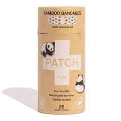 Nutricare Adhesive Strip with Coconut Oil Patch Kids 3/4 X 3 Inch Bamboo / Coconut Oil Rectangle Kid Design (Panda) Sterile, 25 EA/TU, 3 TU/BX