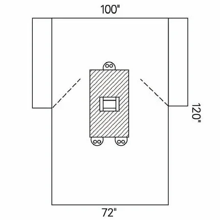 O&M Halyard Inc Abdominal Drape Transverse Laparotomy Drape 100 W X 72 W X 120 L Inch Sterile – 89281