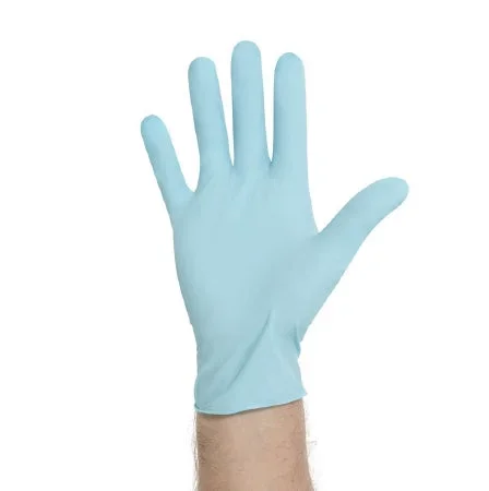 O&M Halyard Inc Blue Nitrile Exam Glove Large NonSterile Nitrile Standard Cuff Length Textured Fingertips Blue Not Chemo Approved – 53103