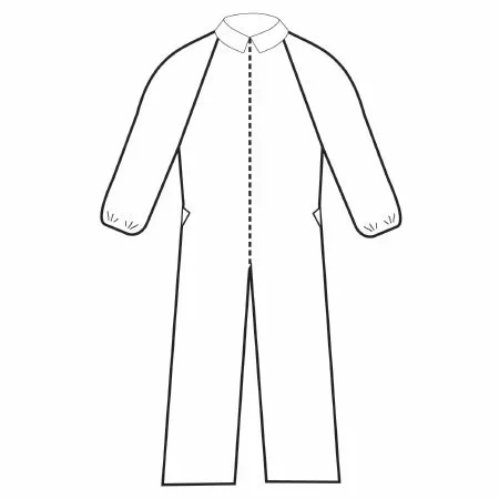 O&M Halyard Inc Extra Protection Coverall Large White Disposable – 10075