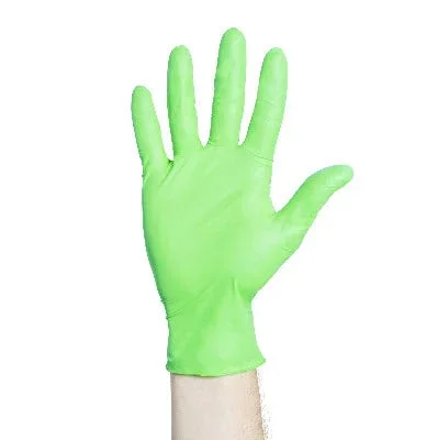 O&M Halyard Inc Flexaprene* Green Exam Glove Small NonSterile Chloroprene Standard Cuff Length Textured Fingertips Green Not Chemo Approved – 44793