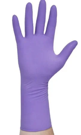 O&M Halyard Inc Purple Nitrile-Xtra Exam Glove Large NonSterile Nitrile Extended Cuff Length Textured Fingertips Purple Chemo Tested – 50603