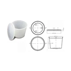 OakRidge Products Lab Storage Container Oakridge Products Pathology Container Polyethylene 5,145 mL (174 oz.), 25/CS - Image 2