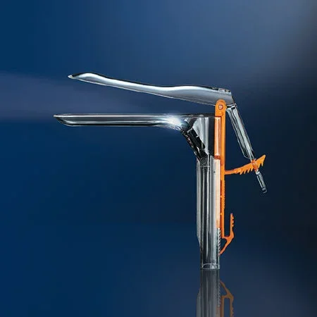 OBP Medical ER-SPEC Vaginal Speculum NonSterile Acrylic Large Double Blade Duckbill Disposable Built-In Light Source – C020120-1