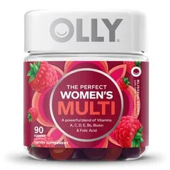 OLLY Multivitamin Supplement OLLY® Women’s Multi MultiVitamins With Folic Acid Assorted Strengths – 240 mcg Gummy 90 per Bottle Blissful Berry Flavor
