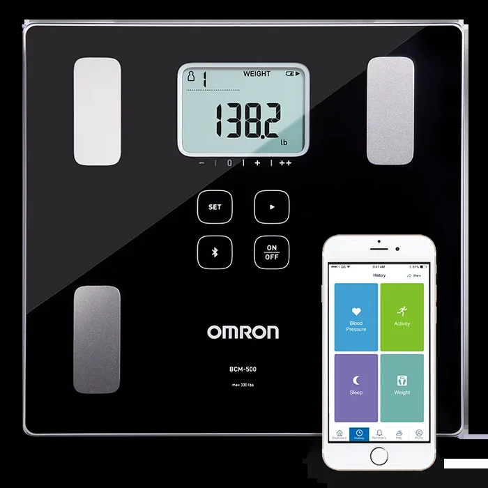 Omron Body Composition Monitor and Scale with Bluetooth Connectivity – 6 Body Metrics