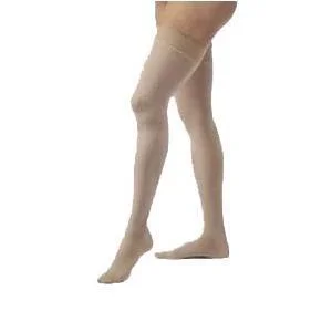 Opaque Women’s Thigh-High Extra-Firm Compression Stockings Medium, Silky Beige