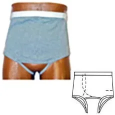 OPTIONS™ Men’s Backless with Built-In Barrier/Support, Gray, Right-Side Stoma, Small 32-34