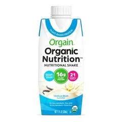 Orgain Oral Protein Supplement Organic Nutrition™ Vegan Vanilla Bean Flavor, Ready to Use 11 oz. Carton, 12/CS
