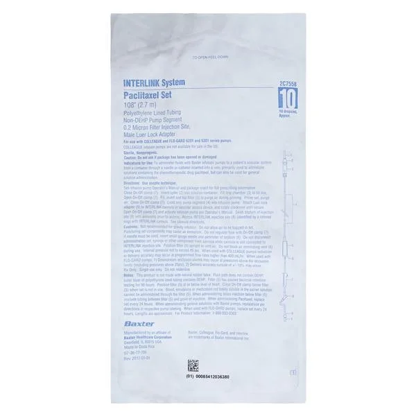 Paclitaxel Set 10 Drops/mL 107″ Interlink Injection Site M LL Adptr Spk 48/Case