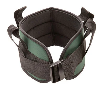 Padded transfer belt, side release buckle, medium (28″ to 48″), green – 50-5120M