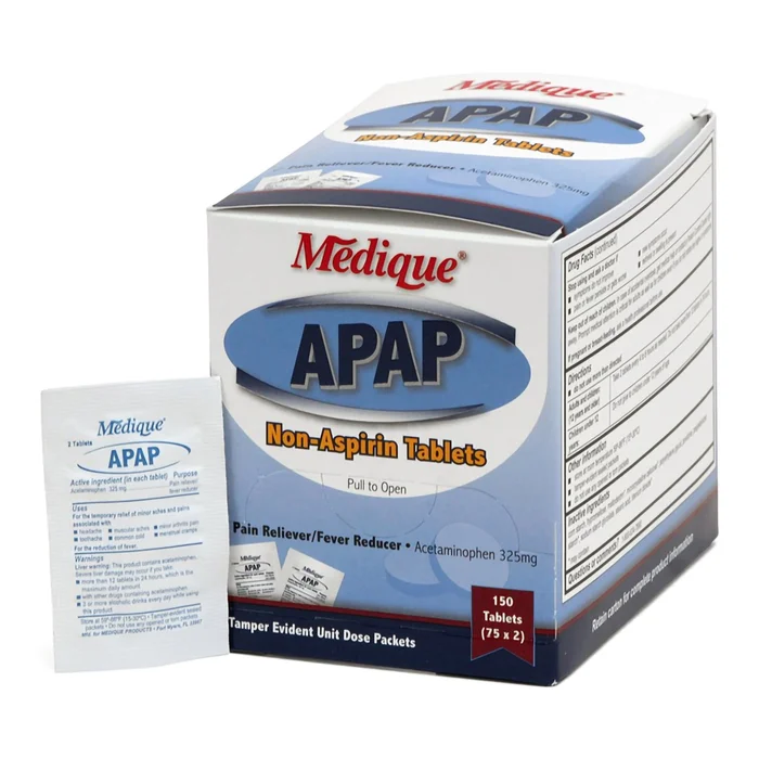 Pain Relief APAP 325 mg Strength Acetaminophen Tablet 150 per Box