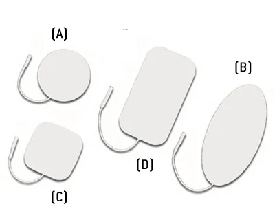 PALS Platinum Foam Electrodes, 1.5″ x 2.5″, Oval, 4/pk