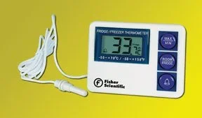 PANTek Technologies LLC Fisher Scientific Refrigerator / Freezer / Room Thermometer Fahrenheit / Celsius -58° to +158°F (-50° to +70°C) External Sensor Battery Operated – S01556