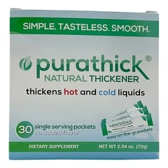 Parapharma Tech Food and Beverage Thickener purathick 2.4 Gram Individual Packet Unflavored Powder IDDSI Level 1 Slightly Thick, 30 EA/BX