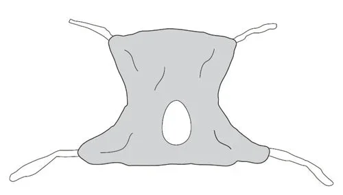 Patient Sling Full Body Mesh Commode Opening XL