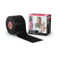 Patterson Medical Kinesiology Tape Rock Tape Water Resistant Cotton / Nylon 2 Inch X 5 Yard Black NonSterile, 1/RL