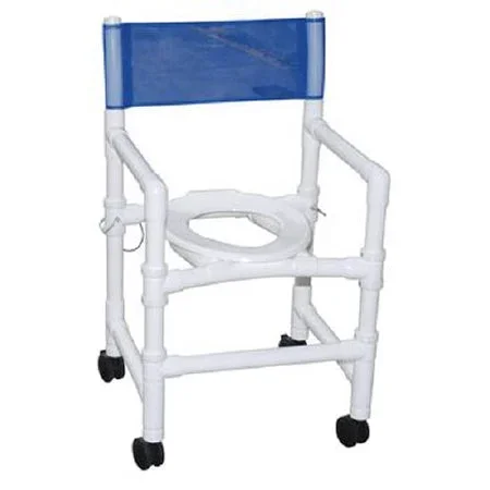 Patterson Medical Supply Echo Commode / Shower Chair With Arms PVC Frame – 555369