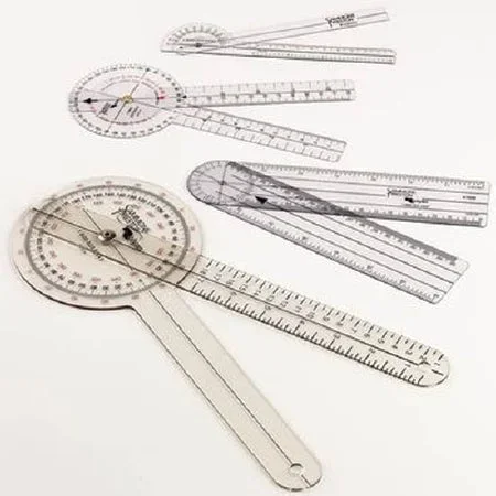 Patterson Medical Supply Jamar Goniometer 0 – 90 Degree / 0 – 180 Degree / 0 – 360 Degree Inches and Centimeters 12-1/2 Inch – 7514