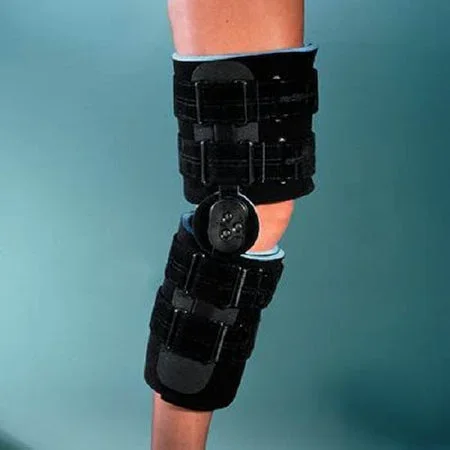 Patterson Medical Supply KneeRANGER II Knee Brace Short Hook and Loop Closure 17 Inch Length Left or Right Knee – A402550
