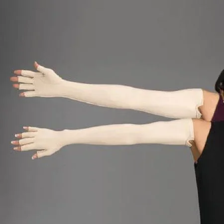 Patterson Medical Supply Rolyan Compression Glove Open Finger Medium Shoulder Length Right Hand Lycra / Spandex – 929322