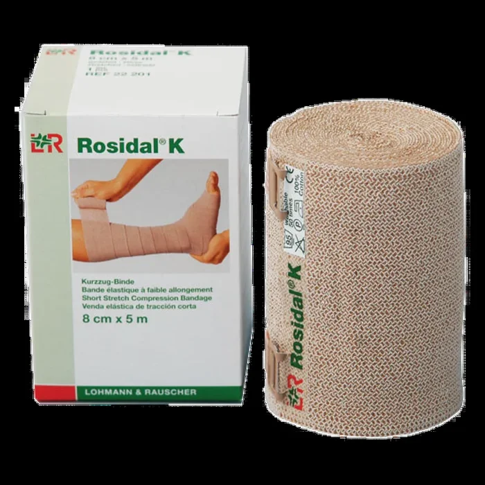 Patterson Medical Supply Rosidal K Compression Bandage 1-1/2 Inch X 5-1/2 Yard High Compression Clip Detached Closure Tan NonSterile – 81515105