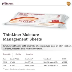 PBE Absorbent Sheet Tranquility ThinLiner® 6 x 14, 10/PK - Image 2